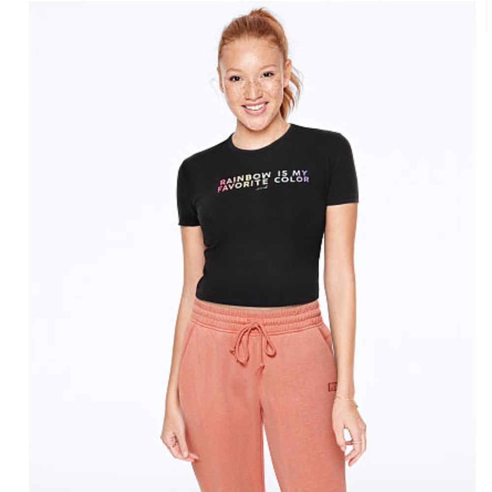 🆕‼️PINK-Short Sleeve Baby Tee (XS)